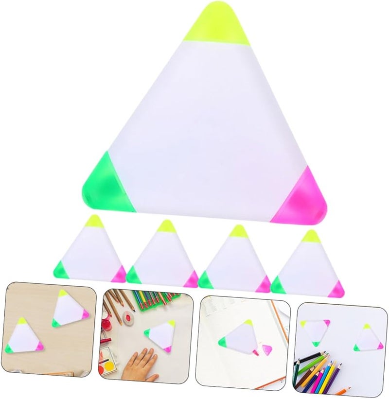 5 Fluorescent Highlighter Pens Assorted Colors For Students And Office Use - Image 3